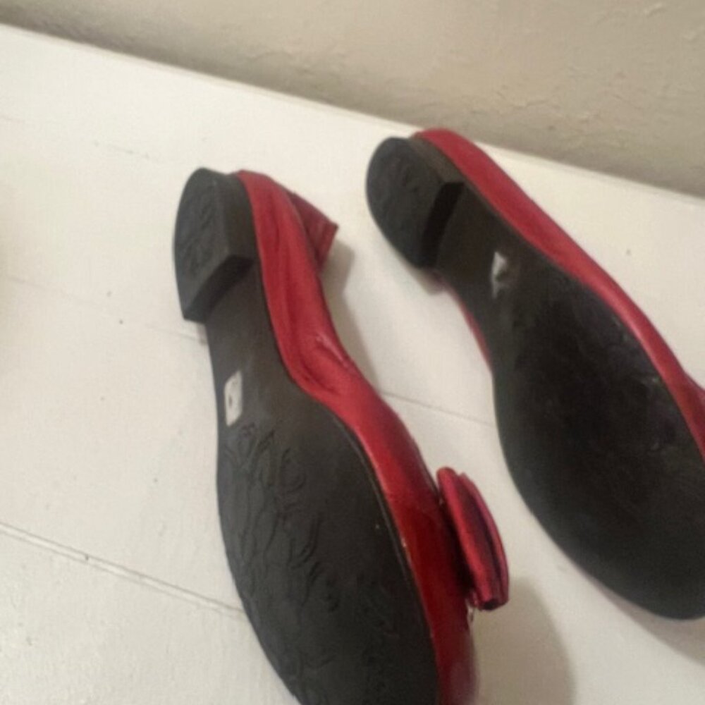 Brighton Red Flats with Embellishments - Picture 4 of 7